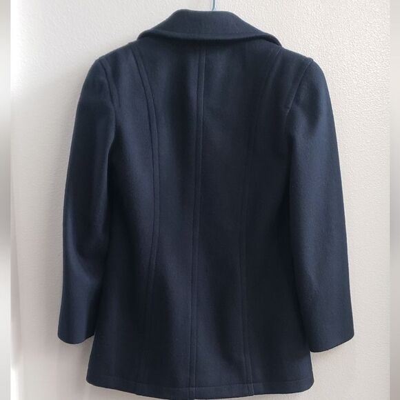 Jones New York double breasted navy blue wool peacoat size medium - Picture 3 of 6